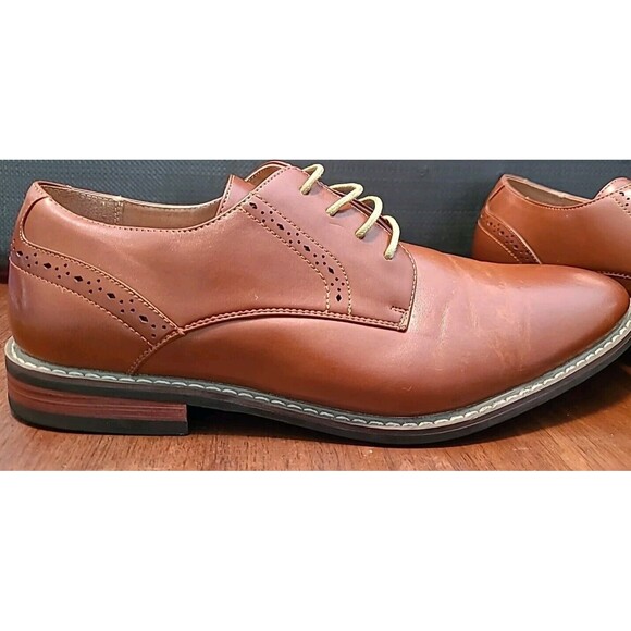 BRUNO MARC NEW YORK Brown Mens 10.5 Dress Shoes Oxford Prince-6 - Picture 5 of 11